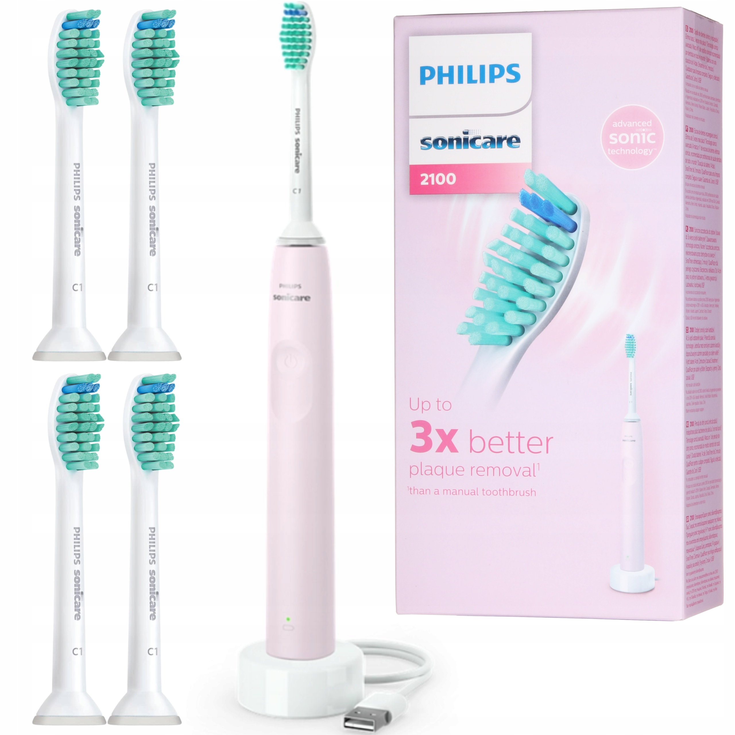 Philips HX3673/11 Sonická zubná kefka + 4x hlavice Philips Sonicare ProResults HX6014/07